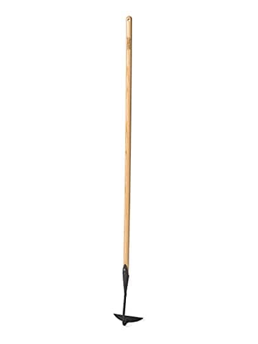 Gardener's Supply Company Supply Lifetime Half-Moon Hoe, Heavy Duty Forged Steel with Ergonomic Hardwood Handle, Gardening Hand Tool for Weeding and Loosening Soil