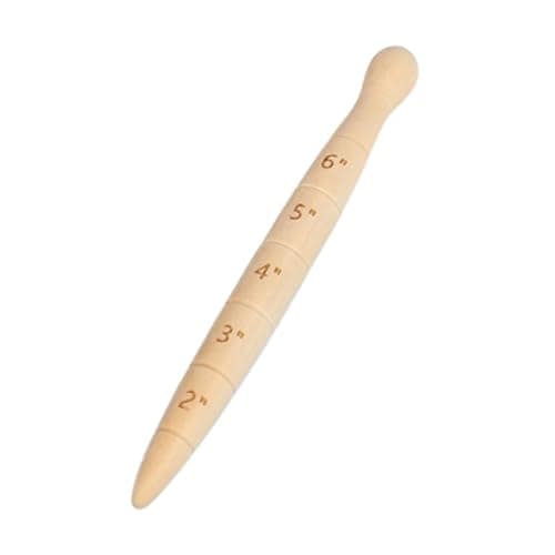 Wooden Seed Dibber with Measurement Handheld Save Time Ergonomic Round Handle Quick Efficient Seed Planter Tool Tapered Gauge