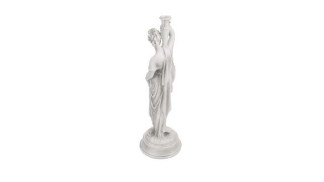 Design Toscano Dione the Divine Greek Water Woman Indoor/Outdoor Garden Statue, Medium, 22 inches tall, Cast Stone Resin, Antique Stone Finish
