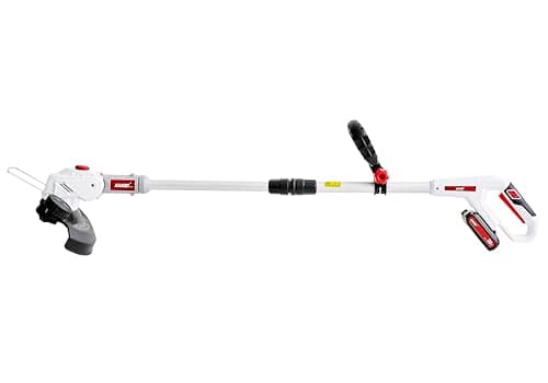 20V Cordless Grass Trimmer with 260mm Cutting Width & 8000RPM | 45Min Runtime, 3-5H Charge, 10 Extra Blades, 4D Rotating Head & Flower Protector for Lawn Edging
