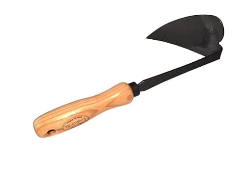 DeWit Korean Right Hand Hoe - Versatile Ho-Mi Garden Tool with Tempered Boron Steel Blade & Ash Hardwood Handle (12" Total Length, 0.65lbs)