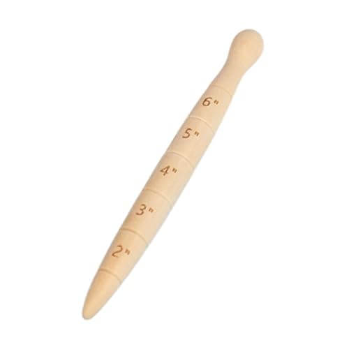 Wooden Seed Dibber with Measurement Handheld Save Time Ergonomic Round Handle Quick Efficient Seed Planter Tool Tapered Gauge