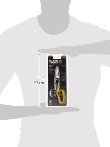 Klein Tools 21010-6-SEN Free-Fall Snip, Scraper, File, Serrated Blades, Made in USA
