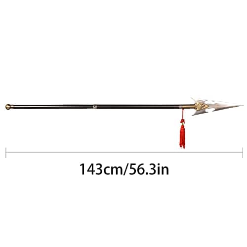 SV Hand-Built Warrior Spear Traditional Chinese Weapon Old Weapon Metal 56.3 inches, Suitable for Display or Collection