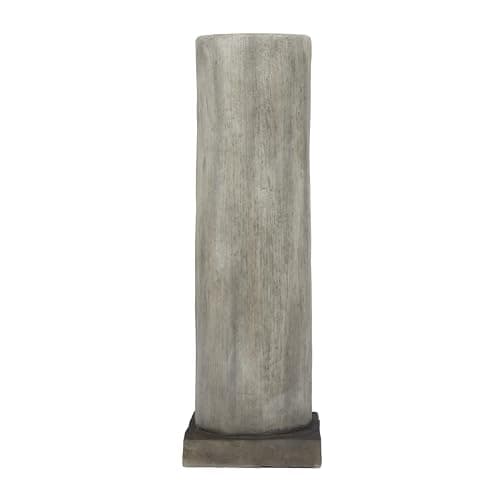 The Novogratz Magnesium Oxide Decorative Garden Sculpture Indoor Outdoor Easter Island Head Garden Statue, Outdoor Sculpture 10" x 10" x 33", Brown