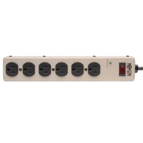 Tripp Lite 6 Outlet Surge Protector Power Strip, 6ft Cord, Commercial-Grade, Metal, (PM6SN1)