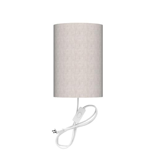 Plug in Wall Sconce, 3 Color, Set of Two, Industrial Wall Lamp with Plug in Cord, Rustic Fixture, On/Off Switch Vintage Wall Light Fixture for Headboard Bedroom Porch (Beige)