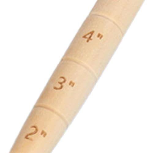 Wooden Seed Dibber with Measurement Handheld Save Time Ergonomic Round Handle Quick Efficient Seed Planter Tool Tapered Gauge