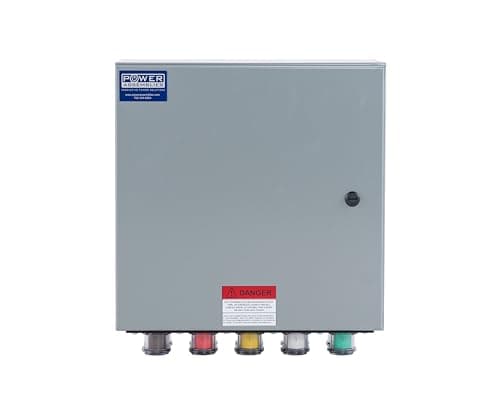 Camlock Connection Box, 400 Amp, 277/480V, 3 Phase, 4 Wire, NEMA 4/12 Box with Camlock Series 16 Male Inputs, Double Set Screw Wall-Mount Power Distribution Box, BRN/ORG/YEL/WHT/GRN