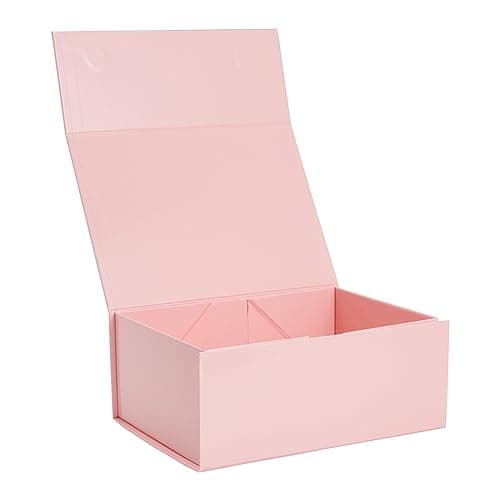 Stockroom Plus 6 Pack Magnetic Gift Boxes with Lids, 9.5 x 7 x 4 Inches for Birthday, Wedding, Groomsman and Bridesmaid Proposal Box (Pink)