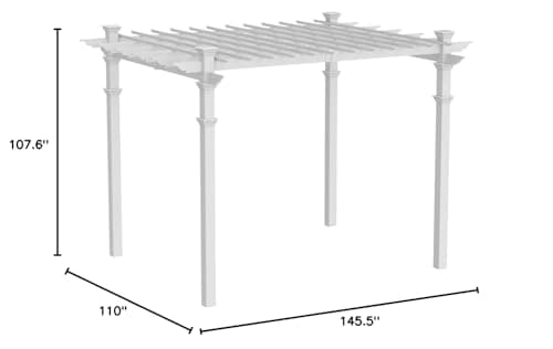 Venetian 10' x 10' Vinyl Pergola