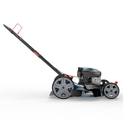 SENIX 144 cc Gas Lawn Mower, 21 inch 2-in-1 Push with Mulching and Side Discharge, 4-Cycle Engine, 6 Position Cutting Height Adjustment for Yard and Garden (LSPG-L6)