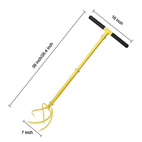 Garden Hand Tiller Garden Claw Twist Tiller Cultivator Tiller Soil Lossener Lawn Aerator Areator Loosen, Rototiller, Garden Bed and Plant Box Cultivator, Garden Tools.