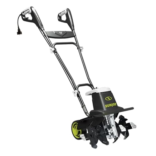 Sun Joe Electric Garden Tiller Cultivator, Steel Tines, 12 Amp, 16 Inch, Black - Heavy-Duty Gardening Machine & Equipment for Gardens, Lawns & Yards