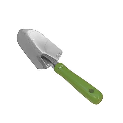 Martha Stewart Japanese Artisanal Multi-Purpose Half-Round Hand Trowel w/Carbon Steel Rust-Resistant Digging Blade