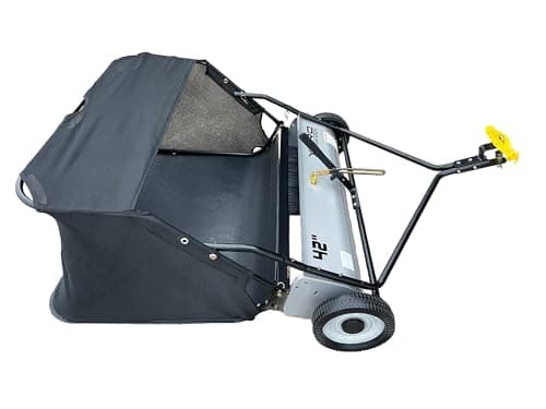 42-Inch Tow-Behind Lawn Sweeper, 10" Nylon Brushes, Universal Tractor/ATV Hitch, Never-Flat Wheels, Adjustable Height, 1-Year Warranty, Ideal for Leaves, Grass & Debris