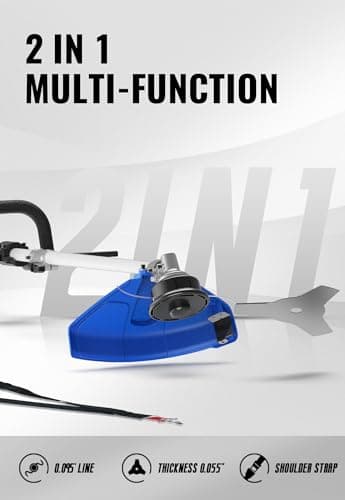 2-in-1 Yard Care System, 31cc, 4-Cycle Gas Engine Straight Shaft Multi-Tool with Brush Cutter, String Grass Trimmer and Shoulder Harness