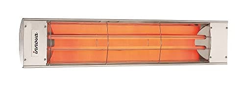 Eurofase Heating 5000 Watt Electric Infrared Dual Element Heater-240 Voltage-Stainless Steel Finish-No Fascia Decorative Fascia