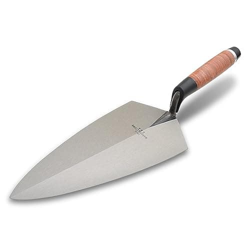 MARSHALLTOWN Philadelphia Brick Trowels, Leather Handle, 279mm Length, 140mm Width, Made In The USA, 19L11