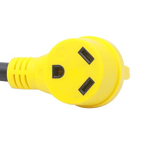 30 Amp Generator to RV Power Adapter,4-Prong 125/250V Male Locking Plug to Run 30A RV Camper Trailer - NEMA L14-30P to TT-30R RV Extension Cord,30 Amp 125V RV Outlet,STW10/3,12-inch