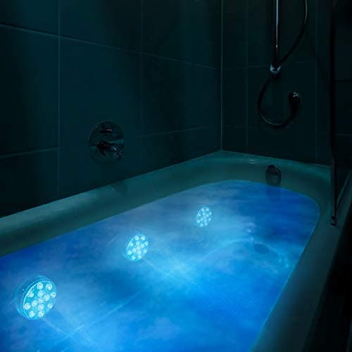 LOFTEK Submersible LED Lights with Remote, 13 LED Pool Lights for Inground Above Ground Pool with Magnets &Suction Cups,16 Color Changing Underwater Light for Ponds Battery Operated, 1 Pack