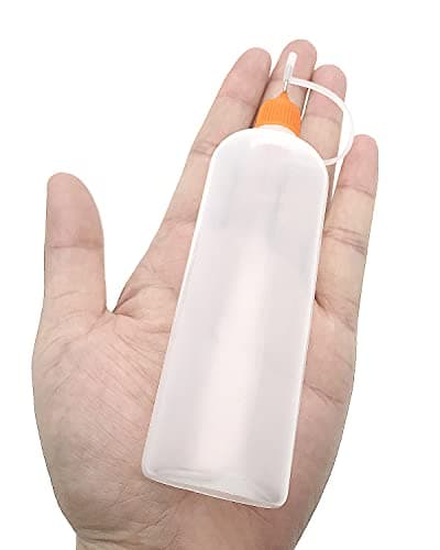 12 Pcs Precision Tip Applicator Bottles, 120ml /4 Ounce Needle Tip Bottle, with 2 Funnel, Multicolor Lids