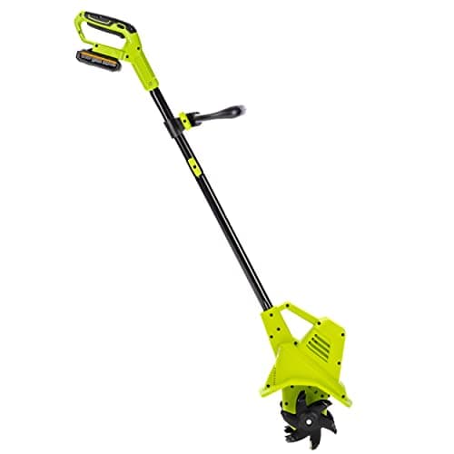 Earthwise Power Tools by ALM TC70020IT 20-Volt 7.5-Inch Cordless Electric Garden Tiller Cultivator, (2AH Battery & Fast Charger Included), Green