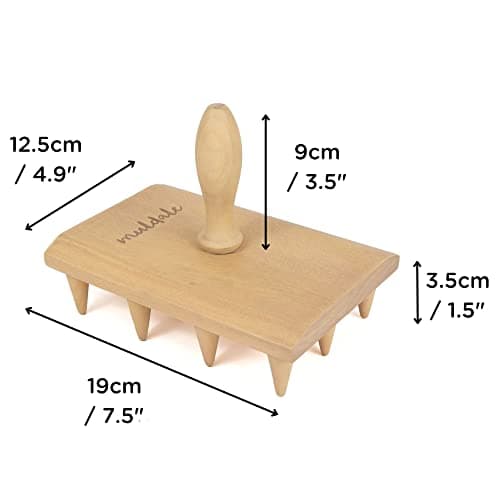 Muldale Multi Seed Dibber Garden Tool - Seedling Spacing Tool with Handle - Plant Dibber Yard - Seed Spacer - Made in England - Dibbler Gardening Accessory