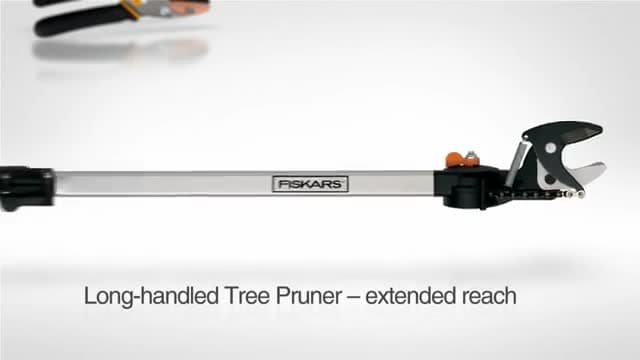 Fiskars Grass Shears, Long Handle, 36" Handle Lawn Shears for Trimming Grass while Standing, Lawn Cutter with 360-Degree Swivel Blade