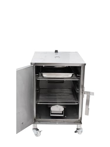 SmokinTex Pro 1100 Electric Smoker - Stainless Steel Portable Smoker with Temperature Control, Wood Chip Tray, and Meat Probe for BBQ, Jerky, Vegetables - Indoor/Outdoor Use
