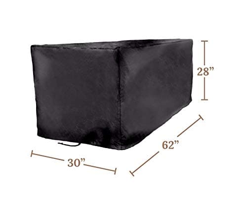 Sturdy Covers Deck Box Defender Cover - All-Season Outdoor Deck Box Cover (Black, Large)
