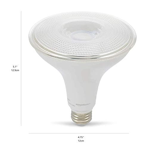 Amazon Basics PAR38 Dusk to Dawn Sensor LED Light Bulb, 120 Watt Equivalent, Energy Efficient 14W, E26 Standard Base, Daylight White 5000K, Non-Dimmable, 10,000 Hour Lifetime , 2-Pack