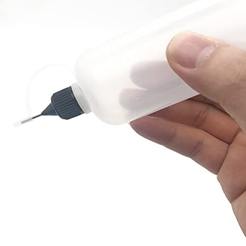 12 Pcs Precision Tip Applicator Bottles, 120ml /4 Ounce Needle Tip Bottle, with 2 Funnel, Multicolor Lids