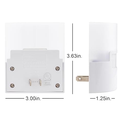 GE LED Motion Sensor Night Light, Plug into wall, 40 Lumens, Soft White, UL-Certified, Energy Efficient, Ideal Nightlight for Bedroom, Bathroom, Kitchen, Hallway, 46632, White, 2 Pack