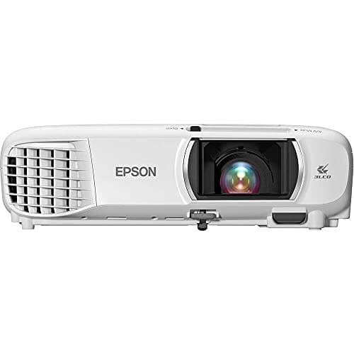 Epson Home Cinema 1080 3-chip 3LCD 1080p Projector, 3400 lumens Color & White Brightness, Streaming/Gaming/Home Theater, Built-in Speaker, Auto Picture Skew, 16,000:1 Contrast, Dual HDMI-White, Medium