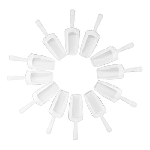 Super Z Outlet 5.5" Mini Acrylic Plastic Kitchen Scoops for Weddings, Candy Dessert Buffet, Ice Cream, Protein Powders, Coffee, Tea (Clear)