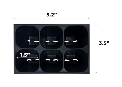 Seed Starter Trays, 144 Cells (24 Trays - 6 Cells Per Tray) + Plant Stakes