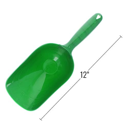 ASR Outdoor 2-Cup Large Feed Scoop, Plastic Hand Trowel - Green