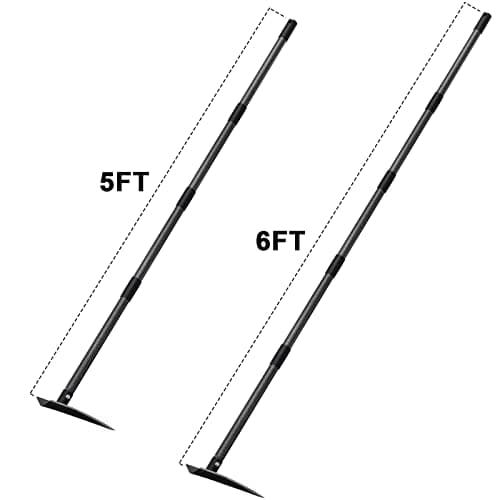 Hoe Garden Tool,60 Inch Garden Hoe Triangle Gardening Hoe with Sharp Blade for Digging,Weeding,Cutting and Loosing Soil,Adjustable Length Metal Handle(5 FT)