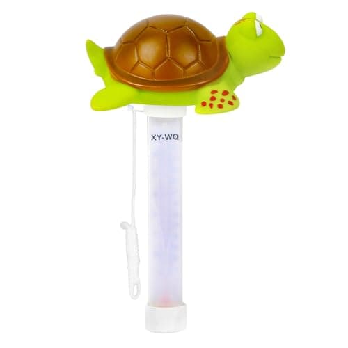 XY-WQ Floating Pool Thermometer, Large Size Easy Read for Water Temperature with String for Outdoor and Indoor Swimming Pools and Spas (Turtle)