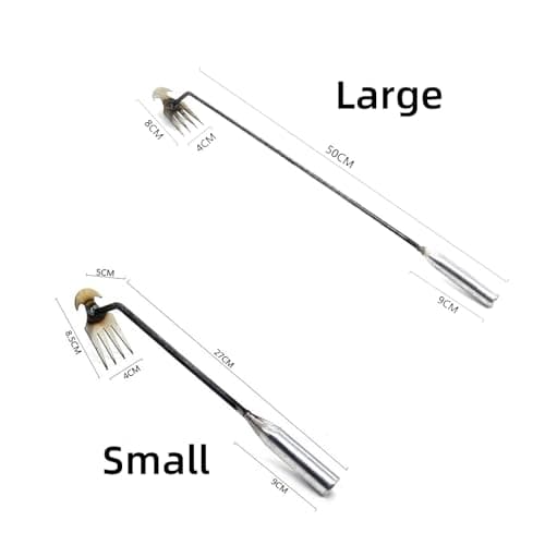 Everglowly Weeder, Everglowly Weed Removal Tool Long Handle, 4 Teeth Garden Weed Pulling Tool Uprooting Weeding Tool for Vegetable Garden Yard Planting (Large)