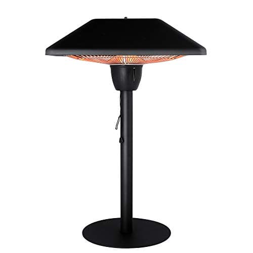 Star Patio Electric Patio Heater, Infrared Heaters, Tabletop Heater, Electric Outdoor Heaters, Outdoor Patio Heater, Classic Sandy Black, 1500W, STP1566-DT