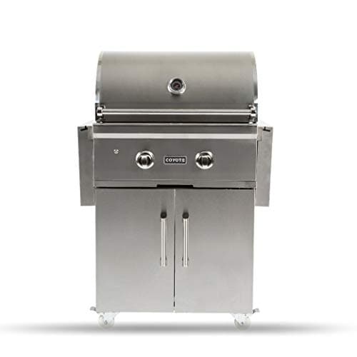 Coyote Outdoor Kitchen Grill | 28- inch Freestanding Natural Gas Grill | 2 Burner Barbecue | Premium BBQ | Great For Outdoor Kitchens | Top-Tier Warranty | C-Series C1C28NG-FS