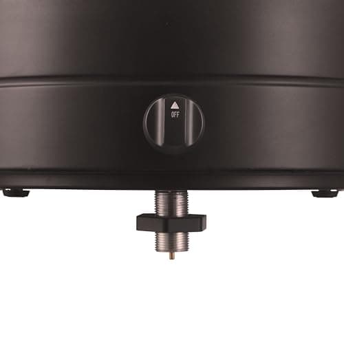 Amazon Basics 14 in 9,000 BTU Round Tabletop Propane Gas Fire Pit, Brown