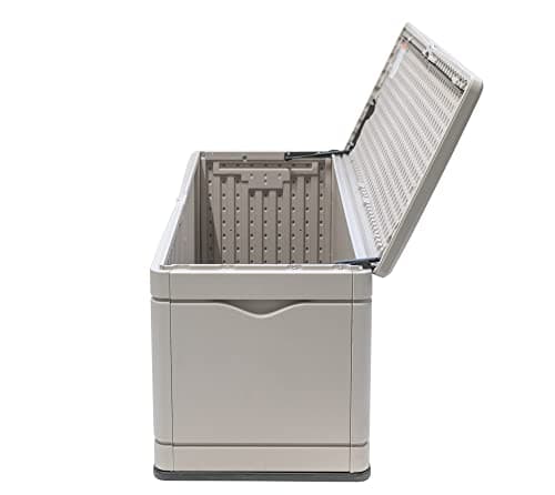 Lifetime 60040 Deck Box, 130 Gallon, Desert Sand