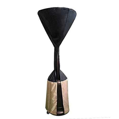 Stanbroil Patio Heater Cover, 600D Oxford Fabric Outdoor Patio Heater Covers with Zipper, Waterproof, Black/Camel, 95'' Height x 34" Dome x 18.5" Base
