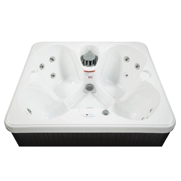 Hudson Bay HB15 4-Person Hot Tub with 15 Therapy Jets and Digital Controls – White Acrylic Interior and Mocha Exterior Cabinet - Ideal for Backyard Relaxation and Hydrotherapy
