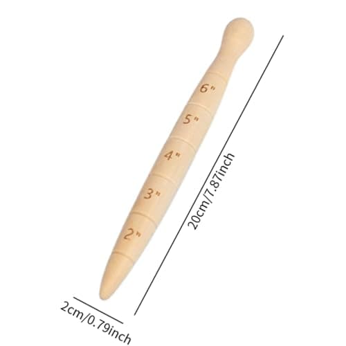 Wooden Seed Dibber with Measurement Handheld Save Time Ergonomic Round Handle Quick Efficient Seed Planter Tool Tapered Gauge