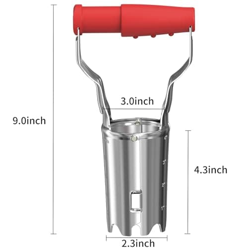 FLORA GUARD Bulb Planter with Depth Markers - Automatic Soil Releasing Seed Bulb Transplanter for Planting/Digging Tulips, Daffodils, Dahlias and More!