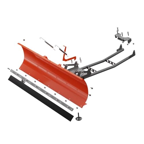 48" Snow Plow Blade Adjustable 0/15/30 Degrees- Heavy-Duty Plow Universal for ATVs, UTVs, and Lawn Tractors – Durable Steel Construction, Easy Mounting, Perfect for Driveway & Sidewalk Clearing